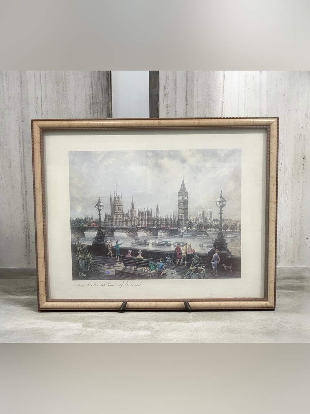 Framed print of Big Ben and Houses of Parliament by Henry Moss.